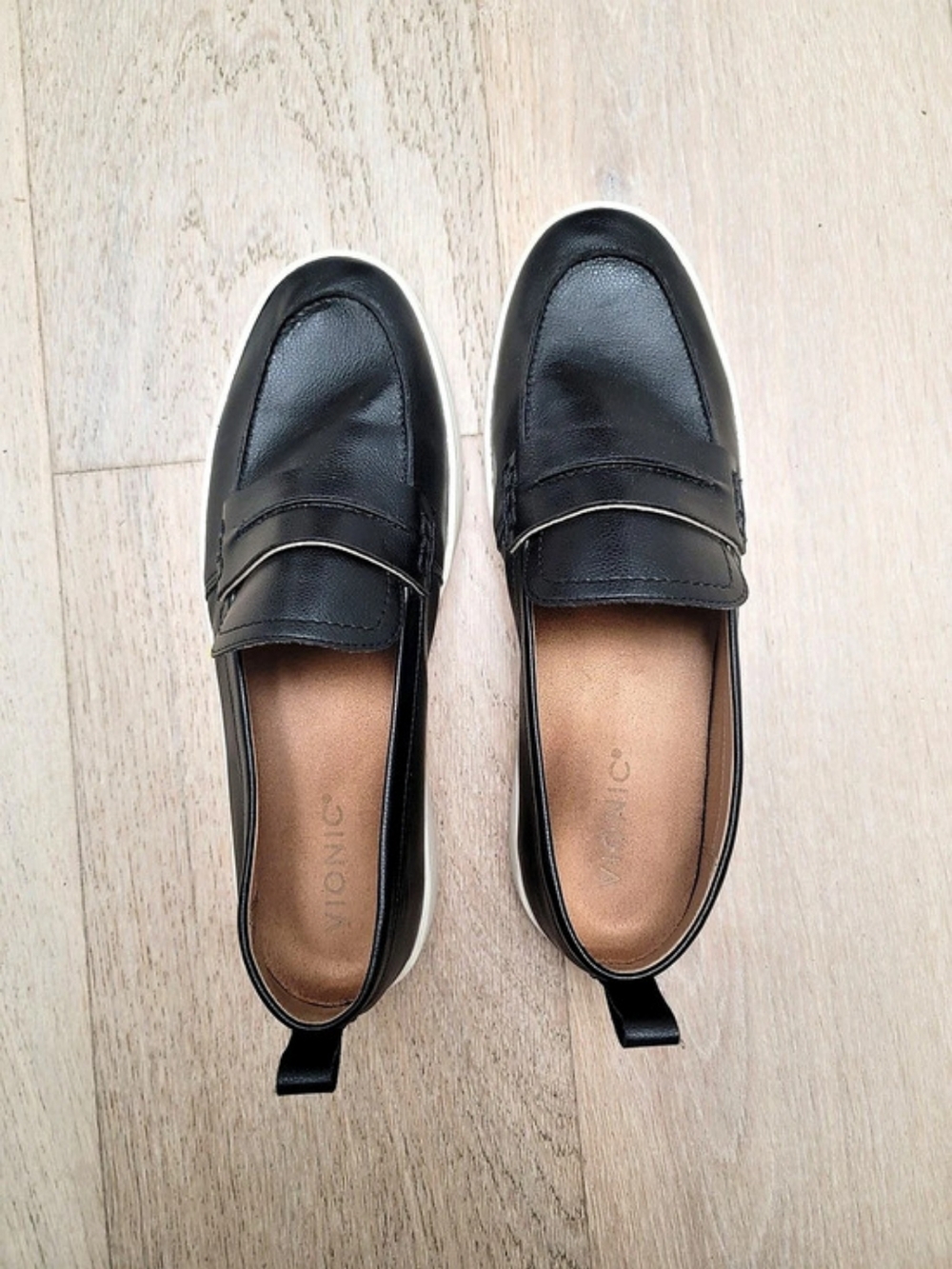 VIONIC Black Slip-On Sneakers